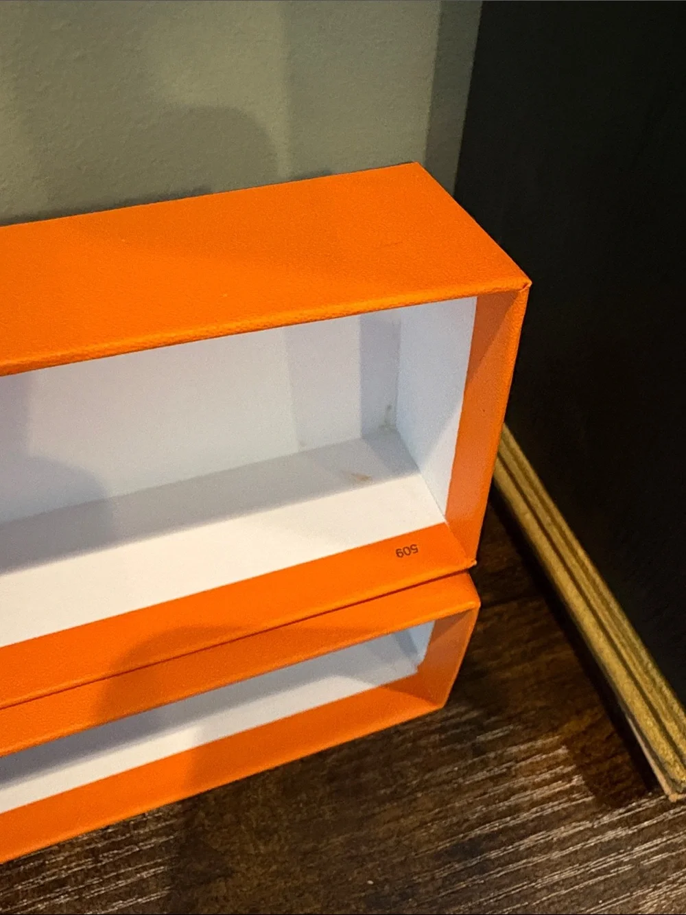 Hermès Orange Signature Box Long Slim Gift Box